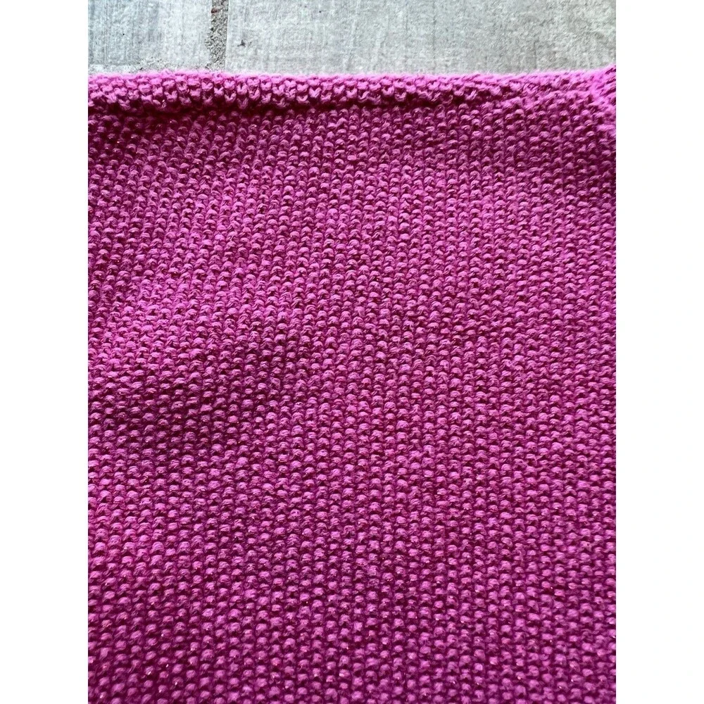GAP Kids Sweater Girls Pink Metallic Shimmer Knit Pullover Crew Neck Casual S
